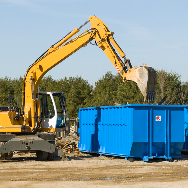 are there any restrictions on where a residential dumpster can be placed in Tigerville